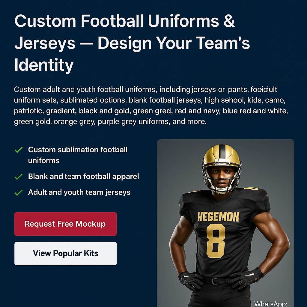 custom football uniforms, black and gold jerseys