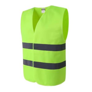 High visibility safety vest for construction and industrial workers